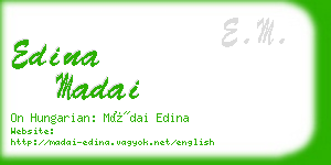 edina madai business card